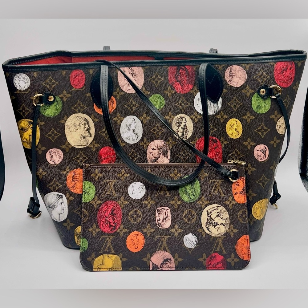 Louis Vuitton x Fornasetti Monogram Cameo Neverfull MM with Pochette